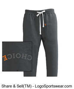 CHOICE Men's Throwback Jogger - Black Heather Design Zoom